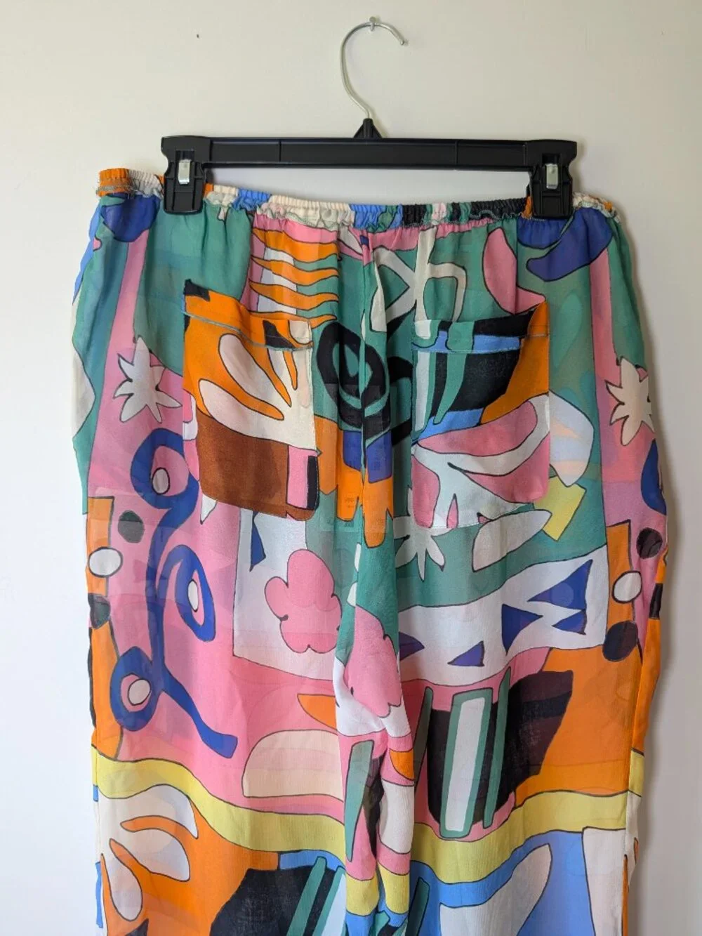 ZARA Multicolor Abstract Print Set NWT – Button-Up Shirt & Wide-Leg Pants L - Picture 4 of 11